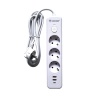 Сетевой удлинитель 8 м, 3 розетки, 2 USB порта, Type C, "MAXIMUM"(Максимум)MX 12509